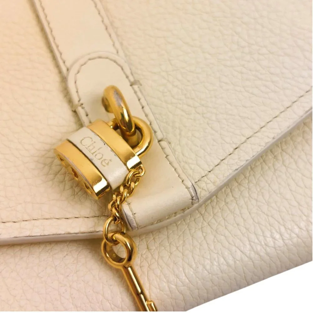 Chloe Aby Chain Long Wallet Flap Ivory - Picture 8 of 16